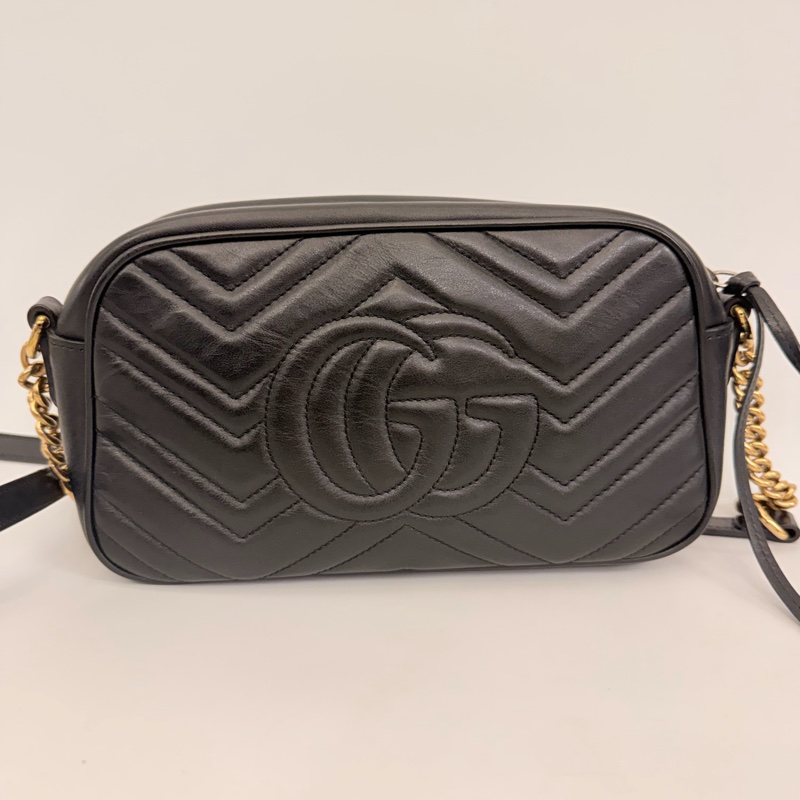 Gucci 黑牛皮馬夢相機包-6