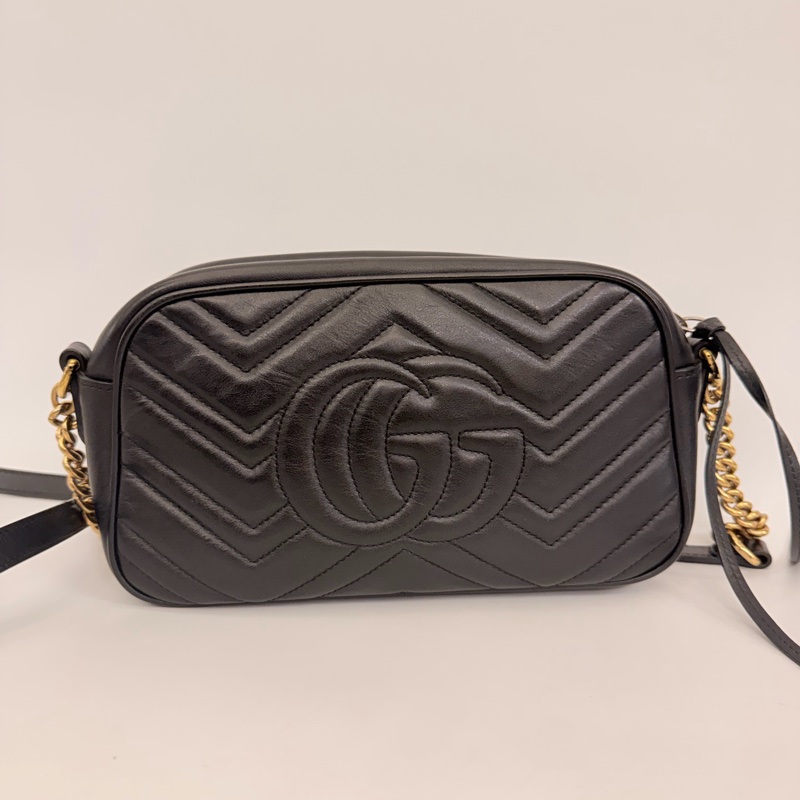 Gucci 黑牛皮馬夢相機包-7