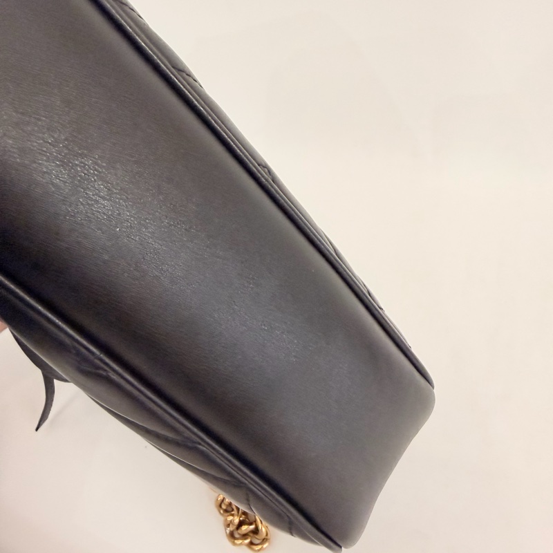 Gucci 黑牛皮馬夢相機包-10
