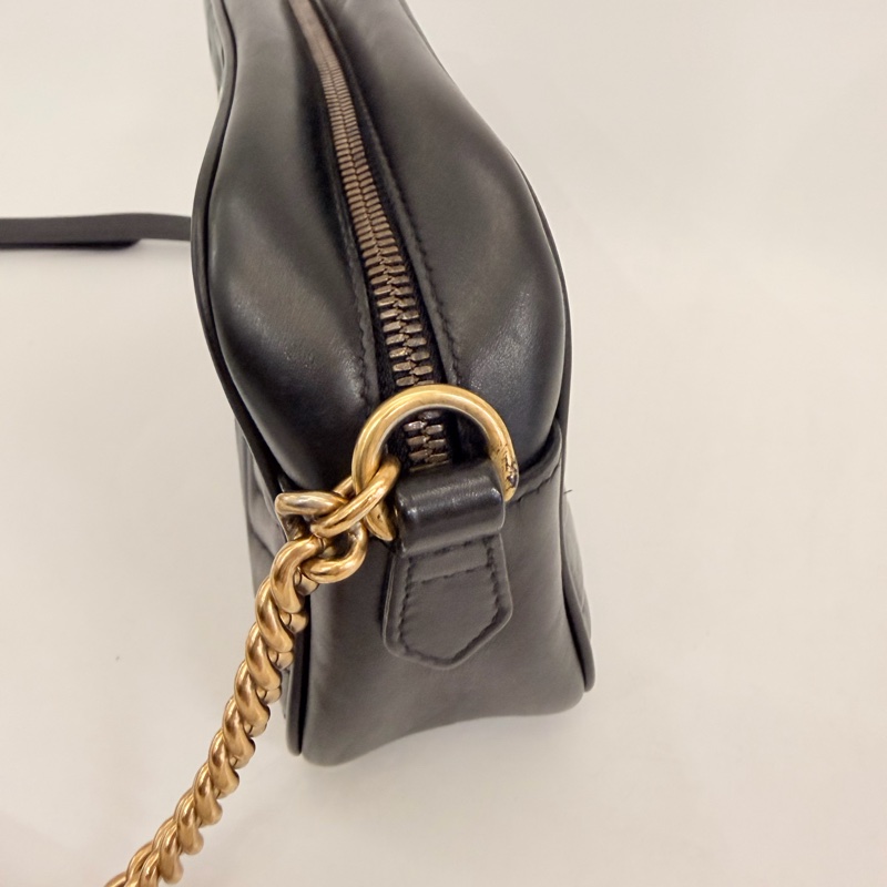 Gucci 黑牛皮馬夢相機包-37