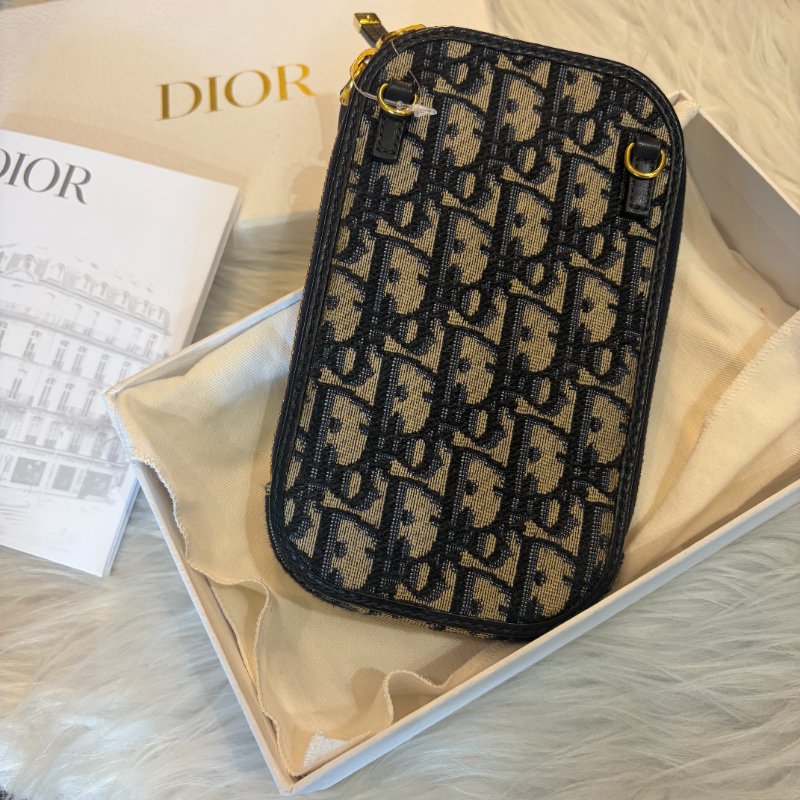 DIOR 手機配件包 藍-1