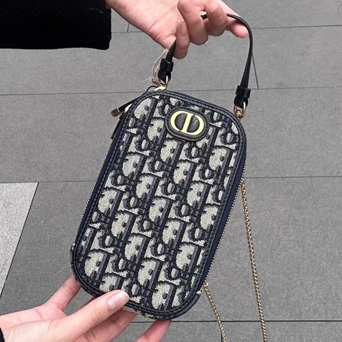DIOR 手機配件包 藍
