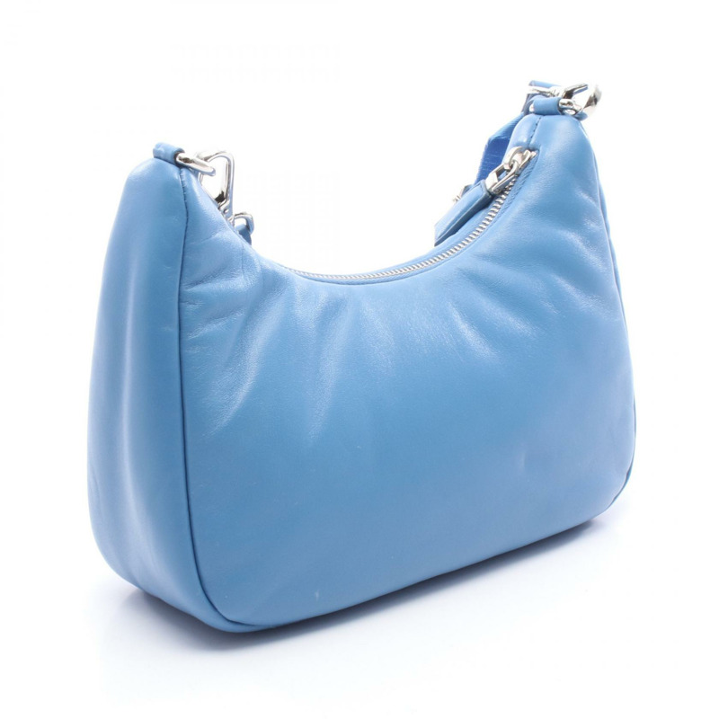PRADA 2005 復刻版鏈條肩背包 1BH204 皮革 藍色 二手 女士-1