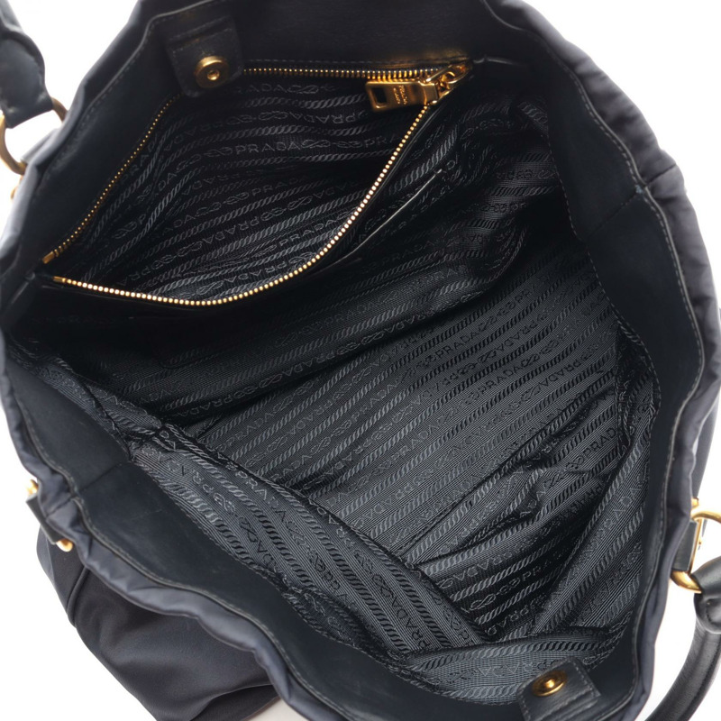 PRADA TESSUTO SOFT CALF 單肩托特包 BN1902 尼龍皮革 海軍藍 二手-2