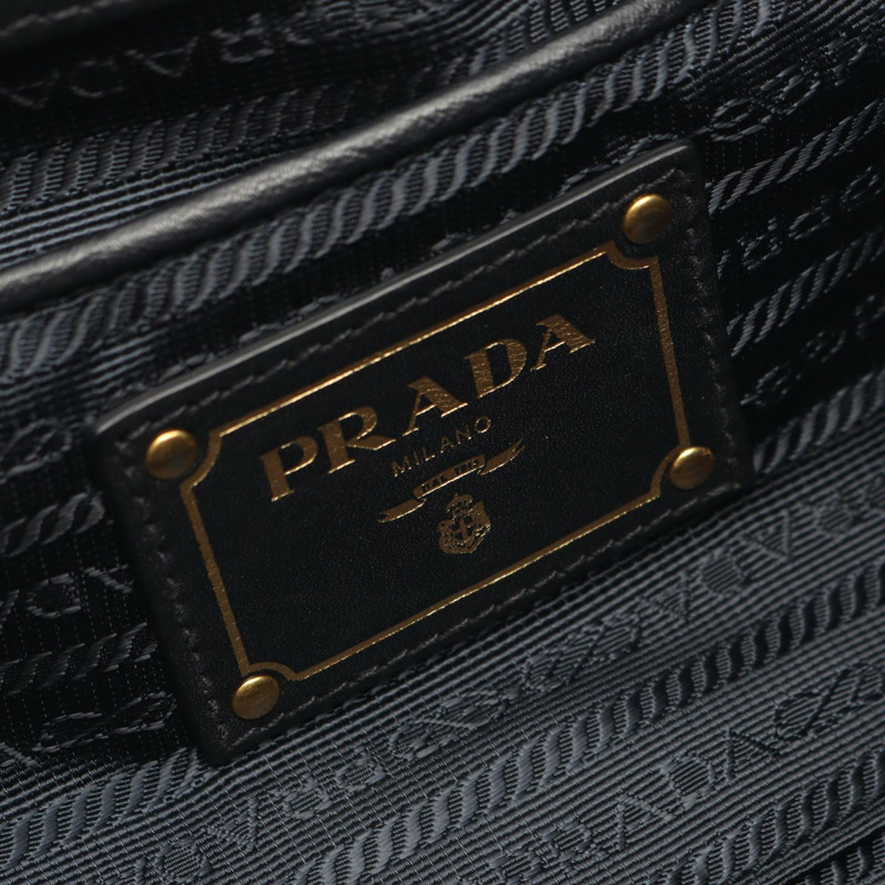 PRADA TESSUTO SOFT CALF 單肩托特包 BN1902 尼龍皮革 海軍藍 二手-3