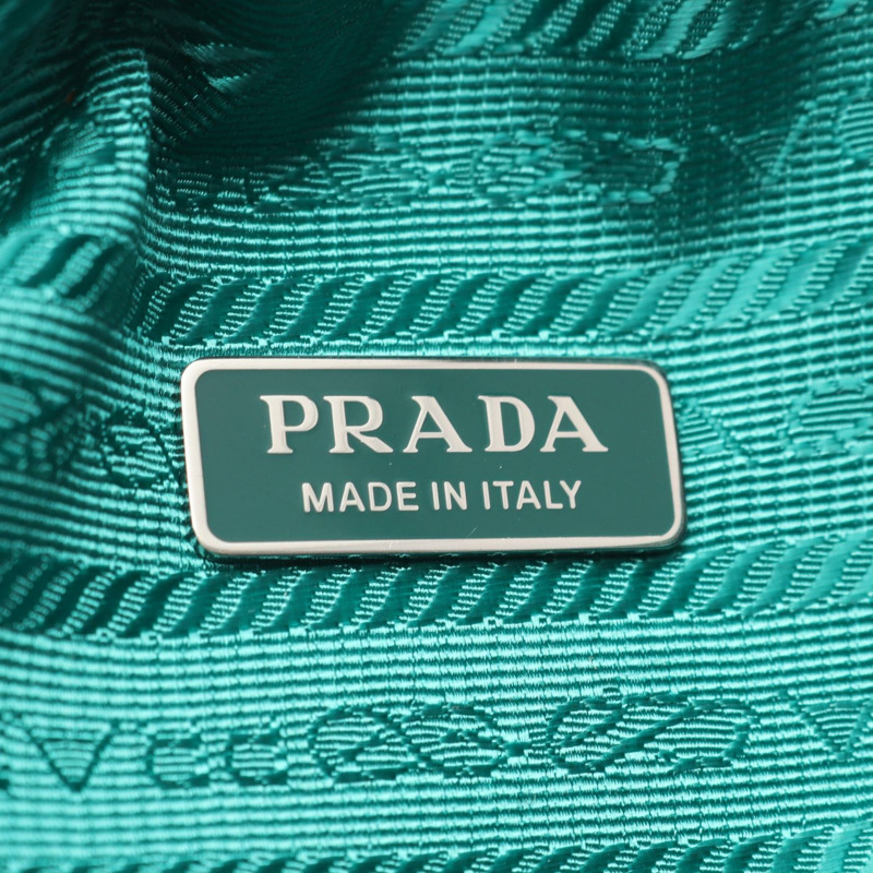 PRADA 三角形單肩斜背包 1BA315 皮革 藍色 二手 女士-3