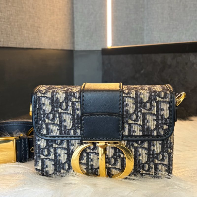 DIOR 刺繡蒙田包 藍-0