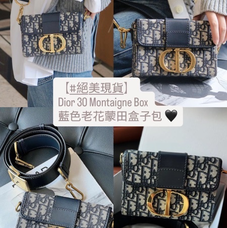 DIOR 刺繡蒙田包 藍