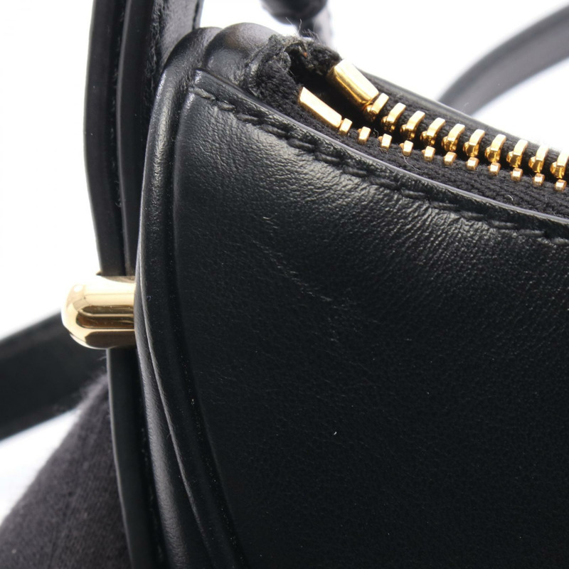 PRADA SOFT CALF ARCHE 肩背斜背包 1BC194 黑色皮革 二手 女士-5