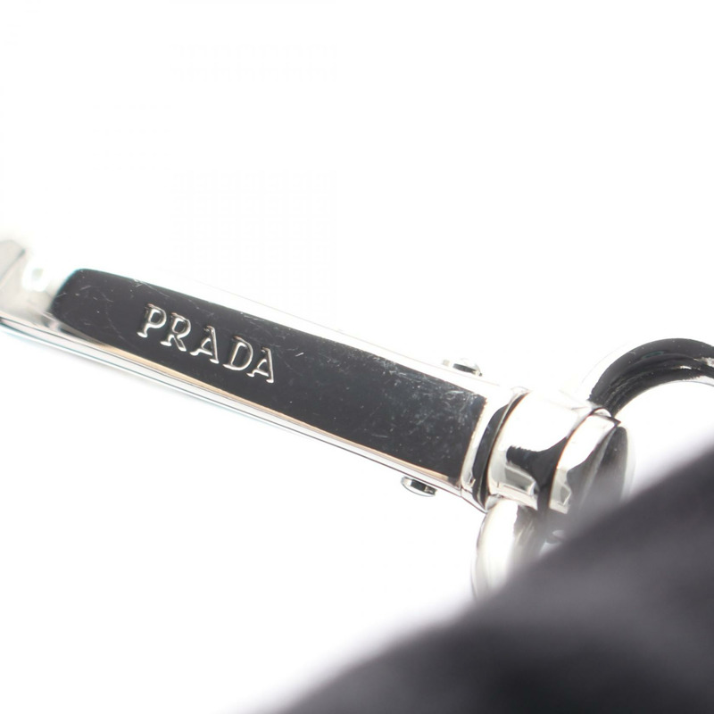 PRADA 三角形 logo 單肩斜背包,尼龍 Saffiano 皮革,黑色,二手-6