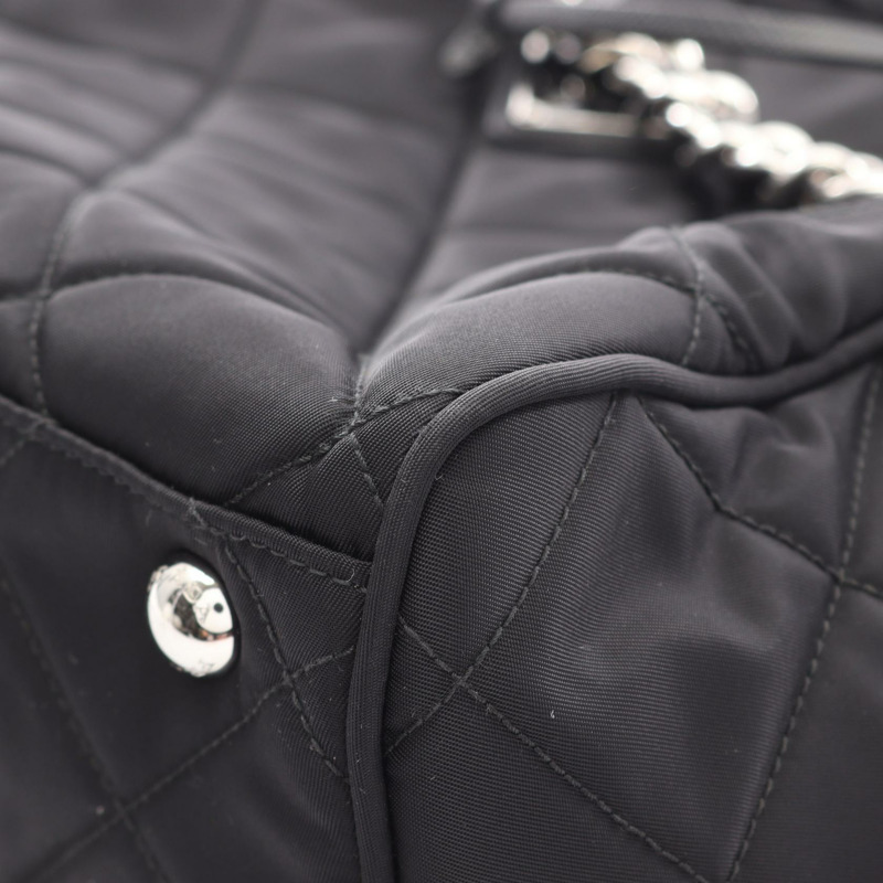 PRADA TESSUTO IMPUNTU 鏈條單肩包 1BB903 尼龍 Saffiano 皮革 BK 二手-4