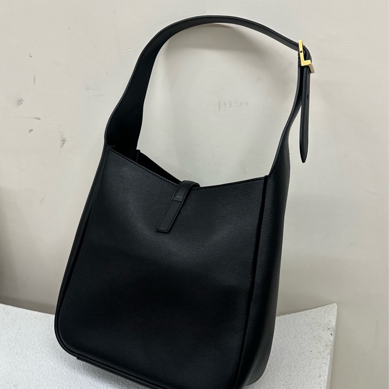 ysl hobo Logo鈎扣開合 Hobo單肩包 small 小號 black 黑色-2