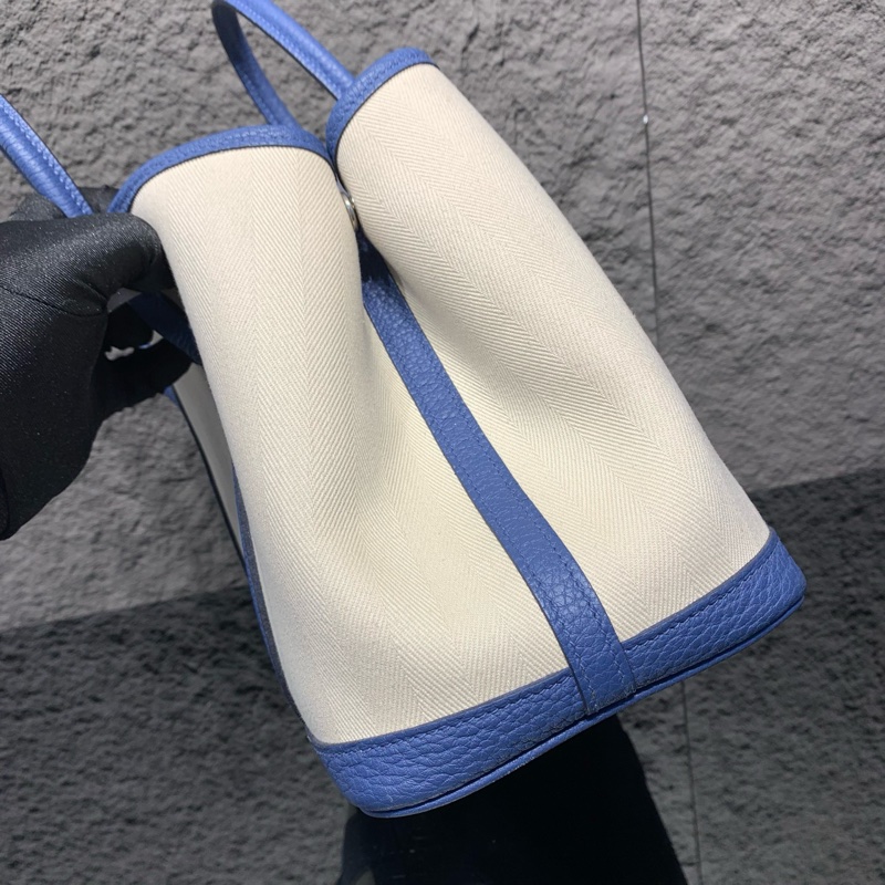 Hermes/愛馬仕 garden party花園30,帆布拼皮,D刻 尺寸:30*21-1