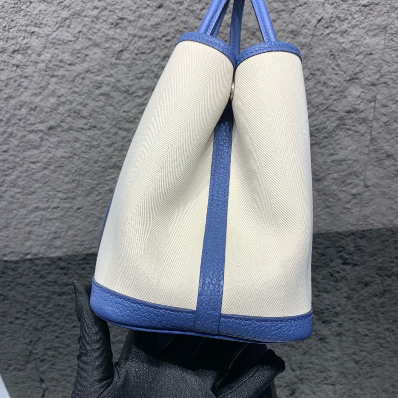 Hermes/愛馬仕 garden party花園30,帆布拼皮,D刻 尺寸:30*21-2