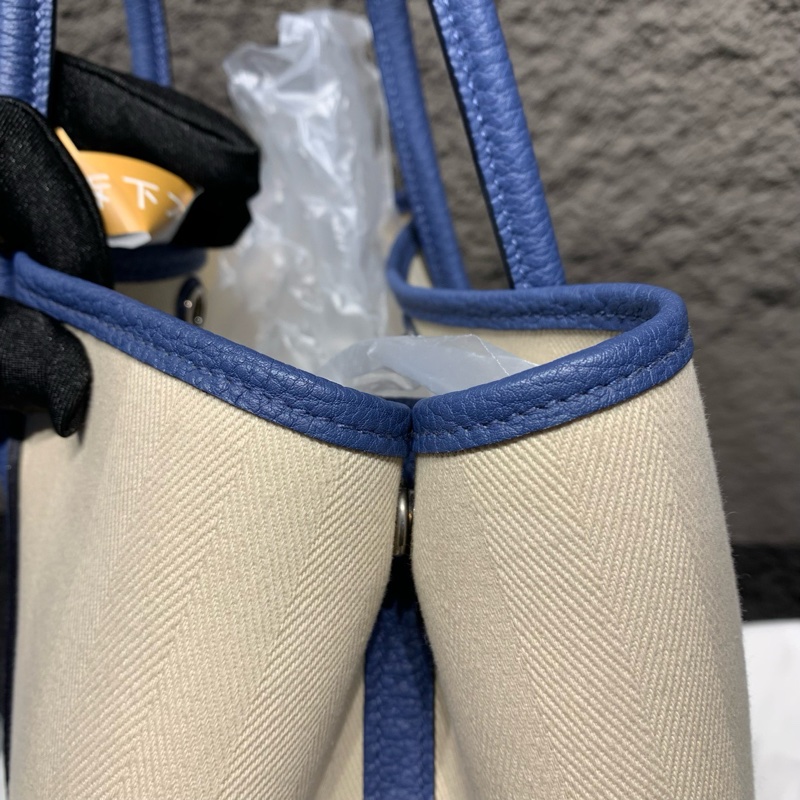 Hermes/愛馬仕 garden party花園30,帆布拼皮,D刻 尺寸:30*21-10