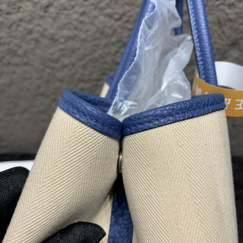 Hermes/愛馬仕 garden party花園30,帆布拼皮,D刻 尺寸:30*21-15