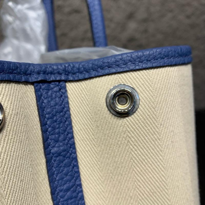 Hermes/愛馬仕 garden party花園30,帆布拼皮,D刻 尺寸:30*21-16