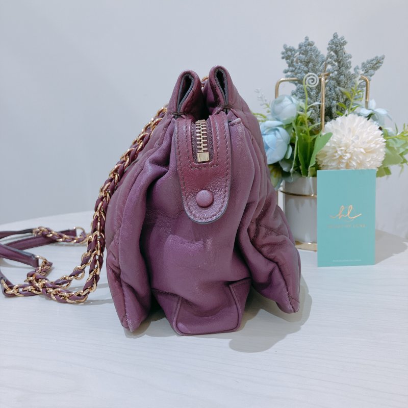 TK2055	Ferragamo 菲拉格慕經典鍊帶包包 Vara Bow Shoulder Bag Purple x GHW Lambskin-3