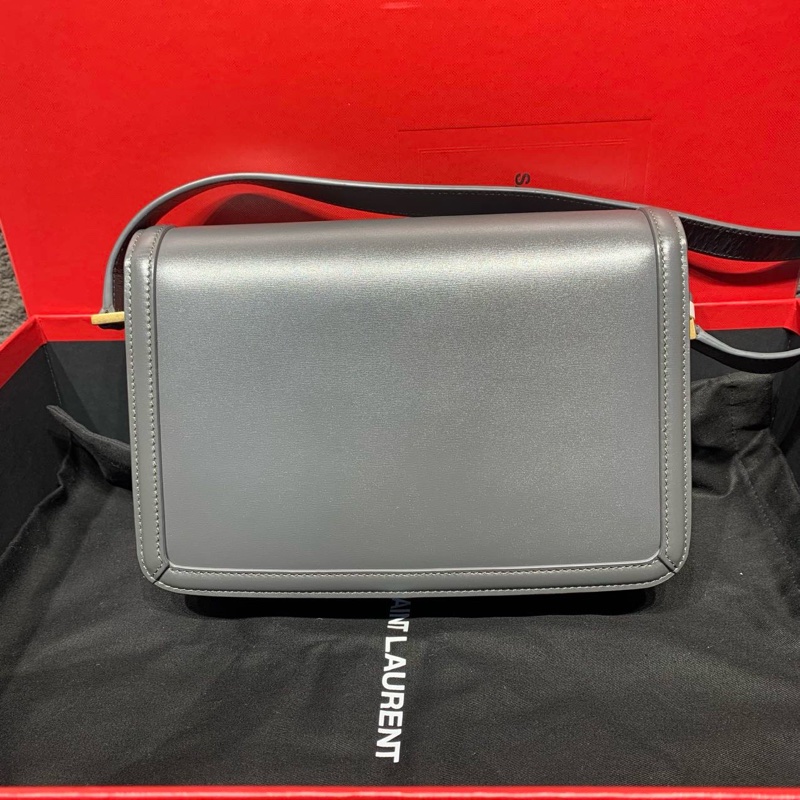 YSL 聖羅蘭 Solferino豆腐包,單肩斜挎包 灰色-1