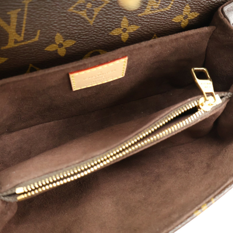 棕色 原花帆布 Pochette Metis East West 肩背包【LOUIS VUITTON LV 路易威登】 M46279-2