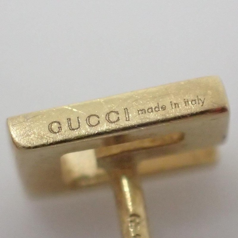 經典雋永 義式奢華 GUCCI 18K金 G Logo 耳釘 耳環-1