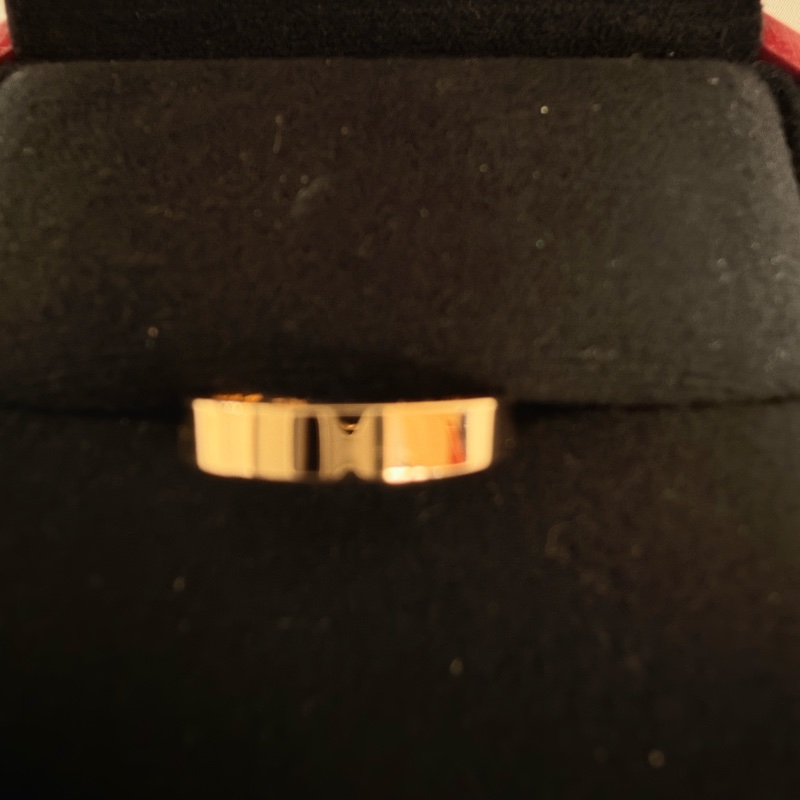 Cartier 750玫瑰金C 0.03克拉鑽石戒指45號戒圍-9