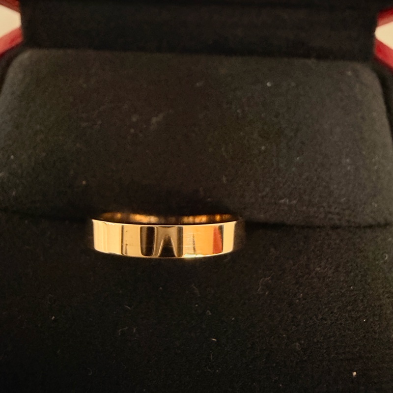Cartier 750玫瑰金C 0.03克拉鑽石戒指45號戒圍-12