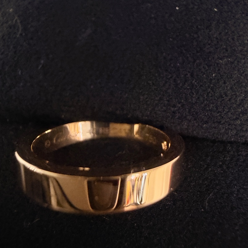 Cartier 750玫瑰金C 0.03克拉鑽石戒指45號戒圍-16