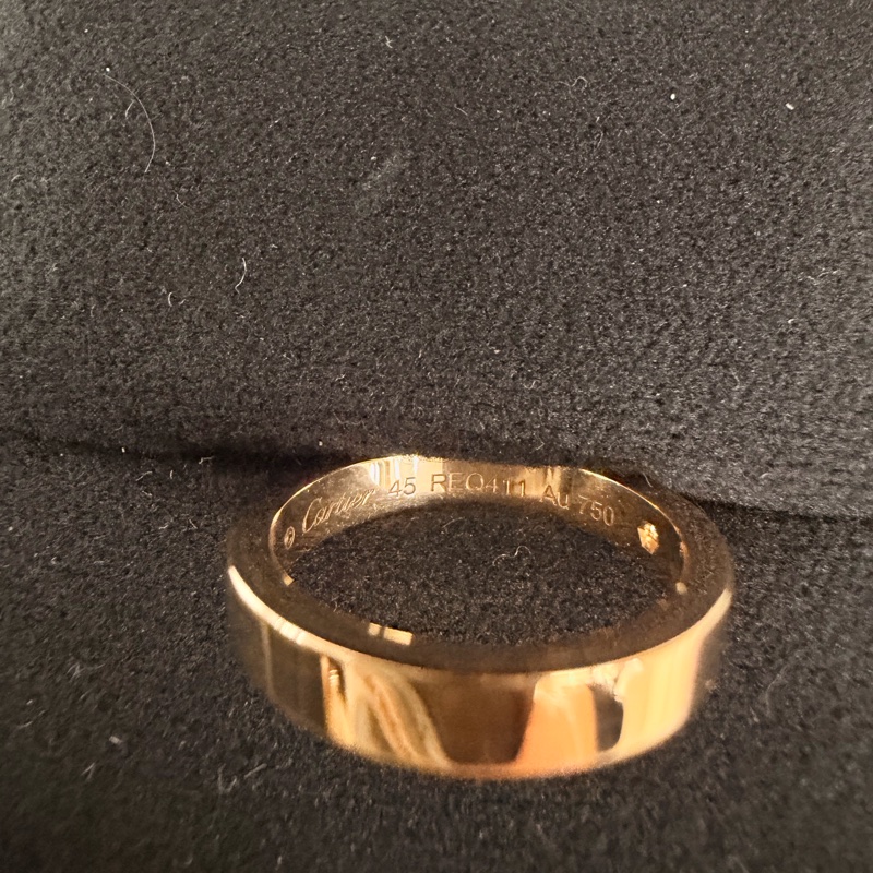 Cartier 750玫瑰金C 0.03克拉鑽石戒指45號戒圍-19
