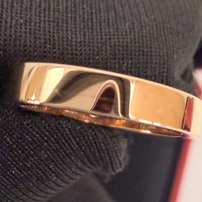 Cartier 750玫瑰金C 0.03克拉鑽石戒指45號戒圍-31