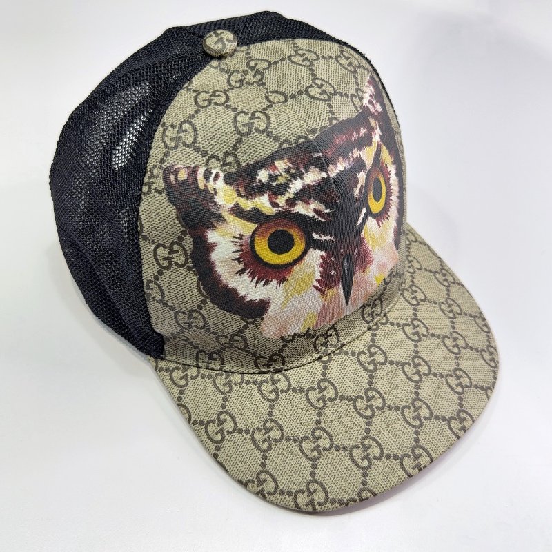 GUCCI GG Supreme貓頭鷹印花棒球帽-2