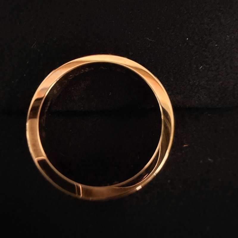 Cartier 750玫瑰金C de Cartier 戒指0.03克拉鑽石戒圍50-7