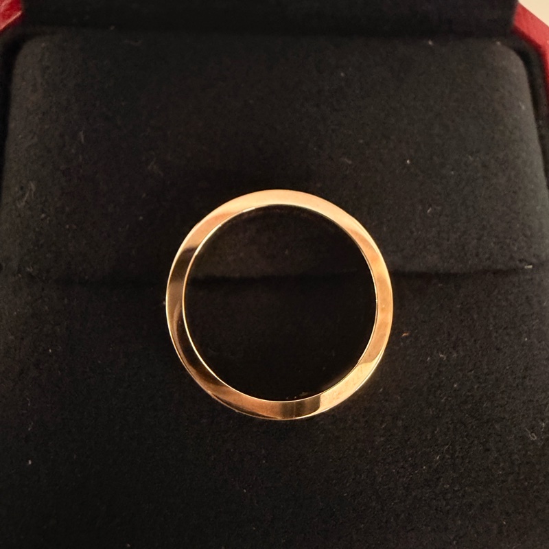 Cartier 750玫瑰金C de Cartier 戒指0.03克拉鑽石戒圍50-8