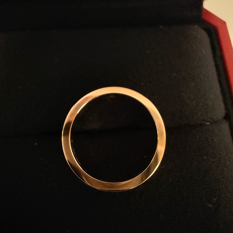 Cartier 750玫瑰金C de Cartier 戒指0.03克拉鑽石戒圍50-11