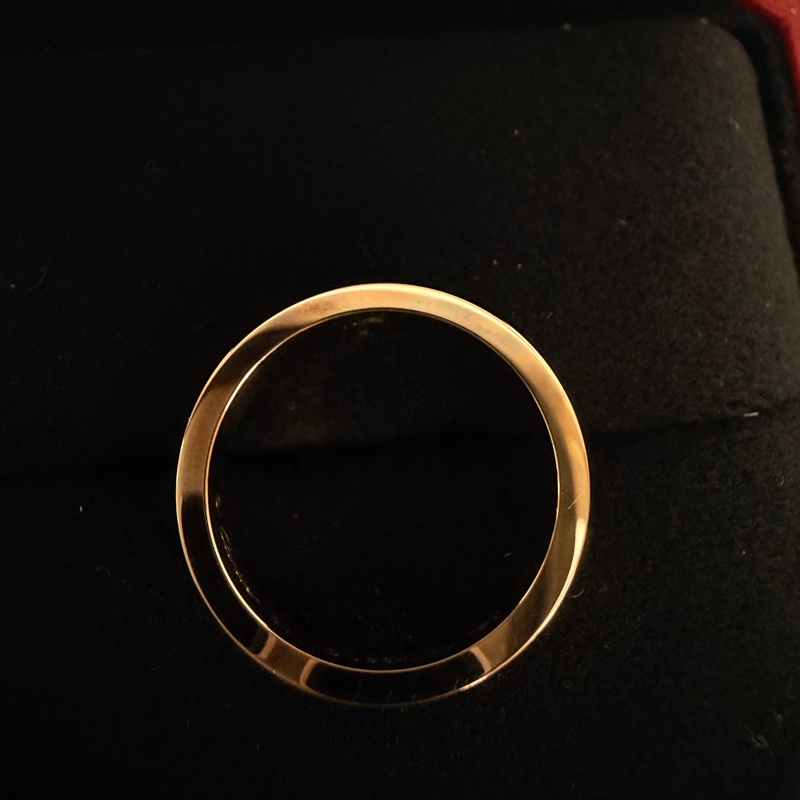 Cartier 750玫瑰金C de Cartier 戒指0.03克拉鑽石戒圍50-12
