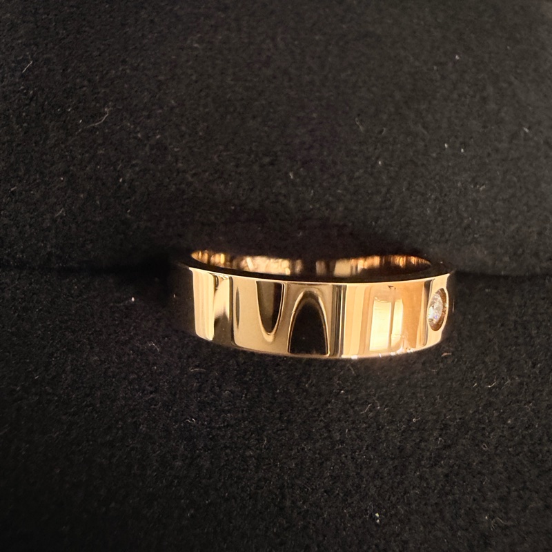 Cartier 750玫瑰金C de Cartier 戒指0.03克拉鑽石戒圍50-14