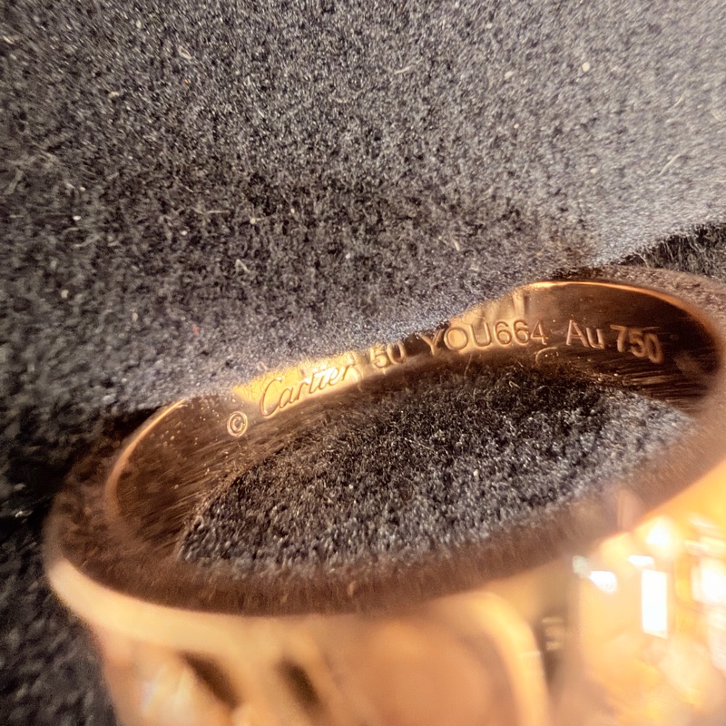 Cartier 750玫瑰金C de Cartier 戒指0.03克拉鑽石戒圍50-27