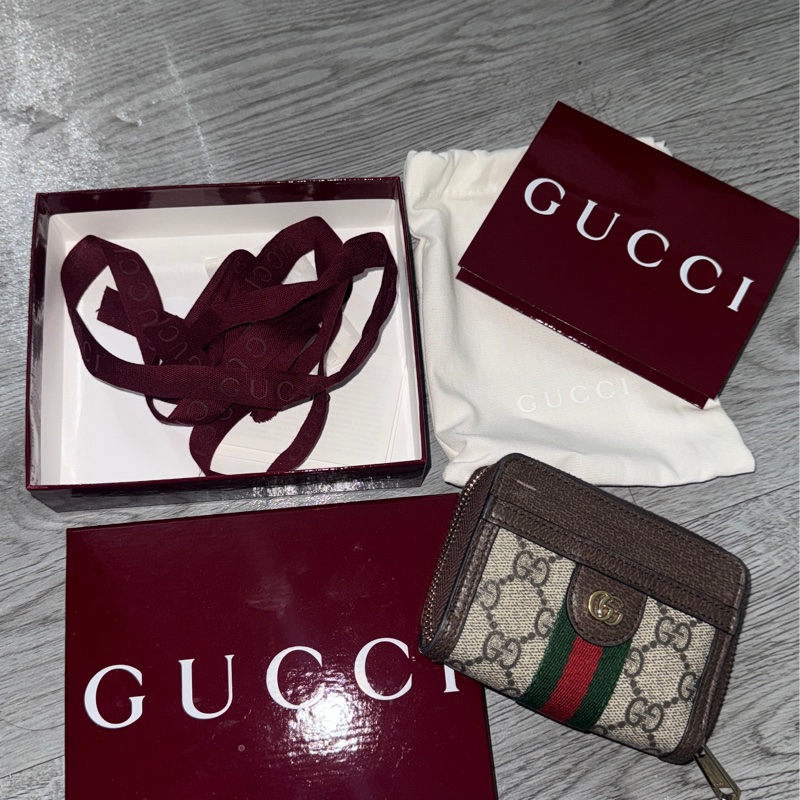 📌Gucci Ophidia系列拉鏈零錢包 付購證發票+防塵袋+盒子-0