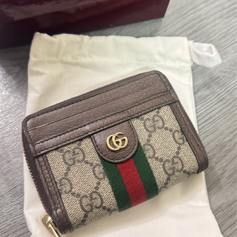 📌Gucci Ophidia系列拉鏈零錢包 付購證發票+防塵袋+盒子-1