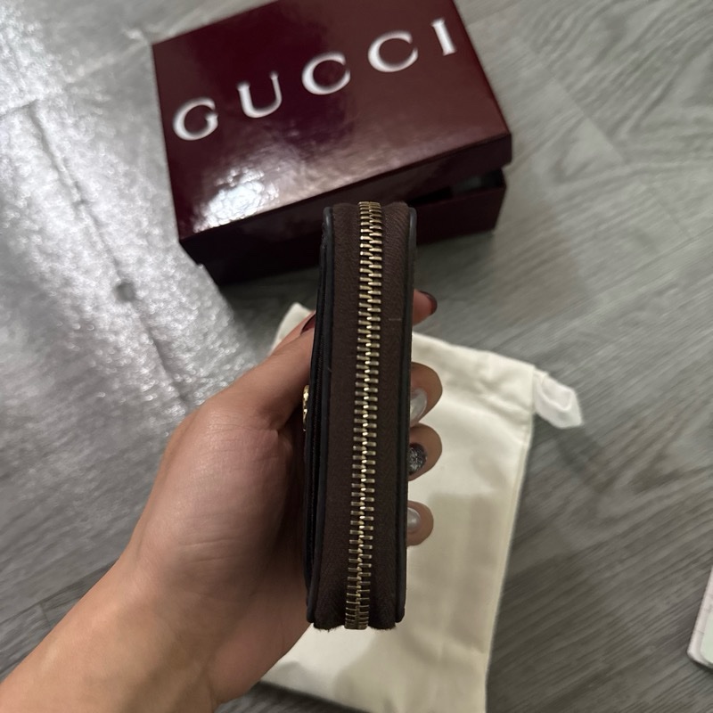 📌Gucci Ophidia系列拉鏈零錢包 付購證發票+防塵袋+盒子-9