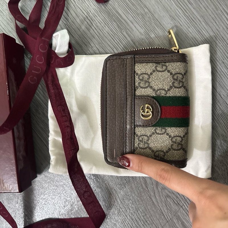 📌Gucci Ophidia系列拉鏈零錢包 付購證發票+防塵袋+盒子-13