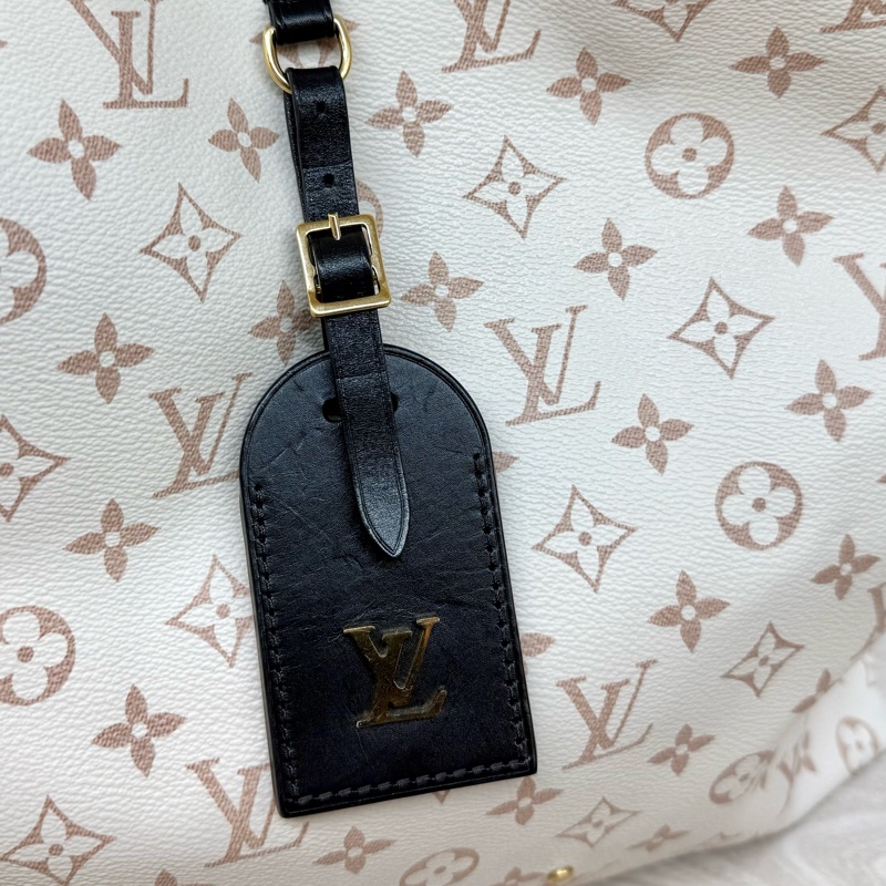 LV白拼原花撞色Atlantis包M24409-12