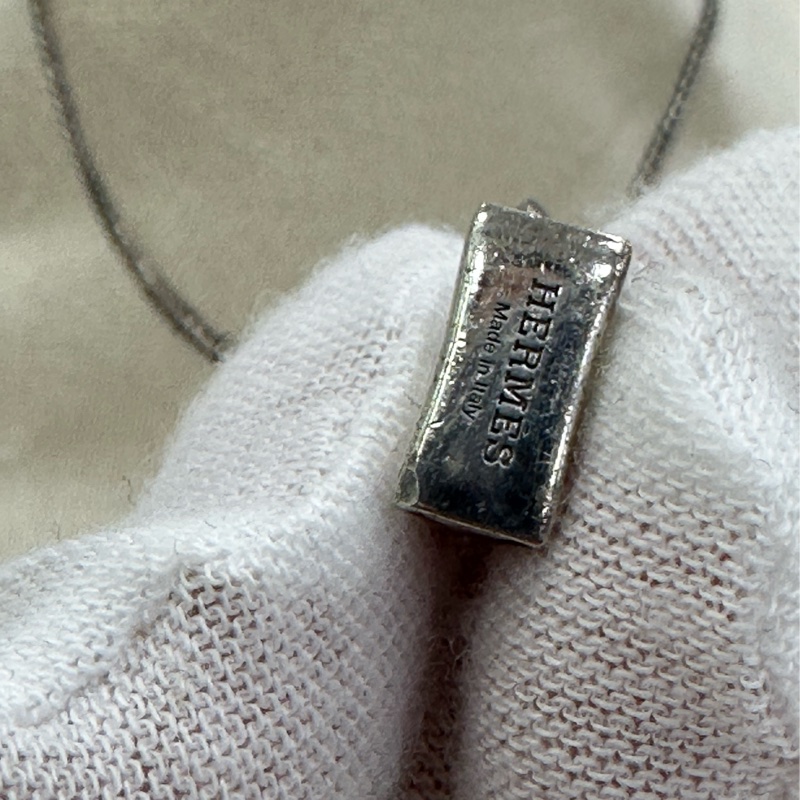 Hermes愛馬仕 birkin款式銀項鍊 925銀-3