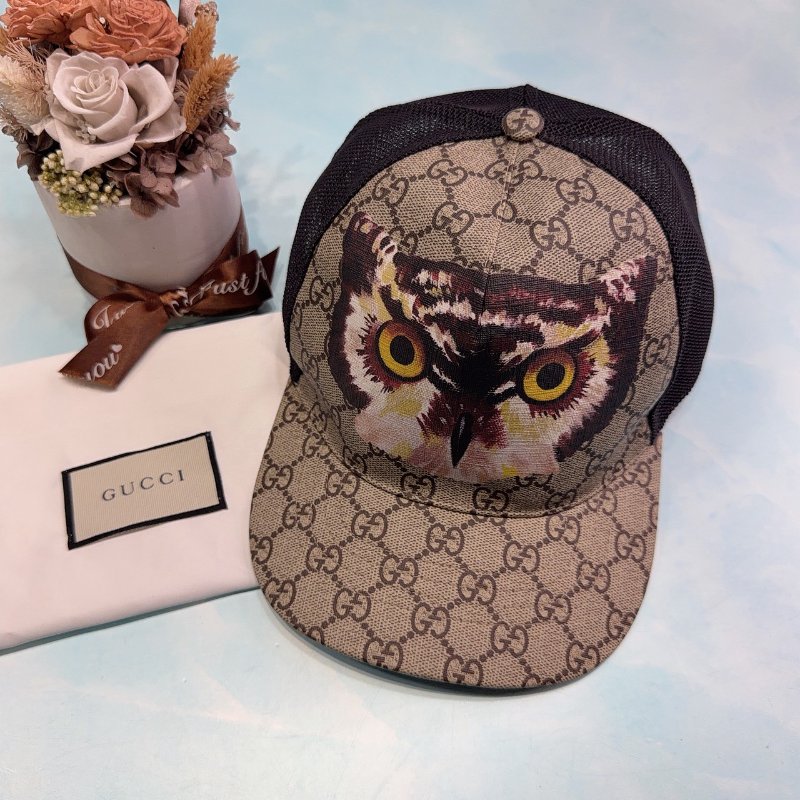 GUCCI GG Supreme貓頭鷹棒球帽-0