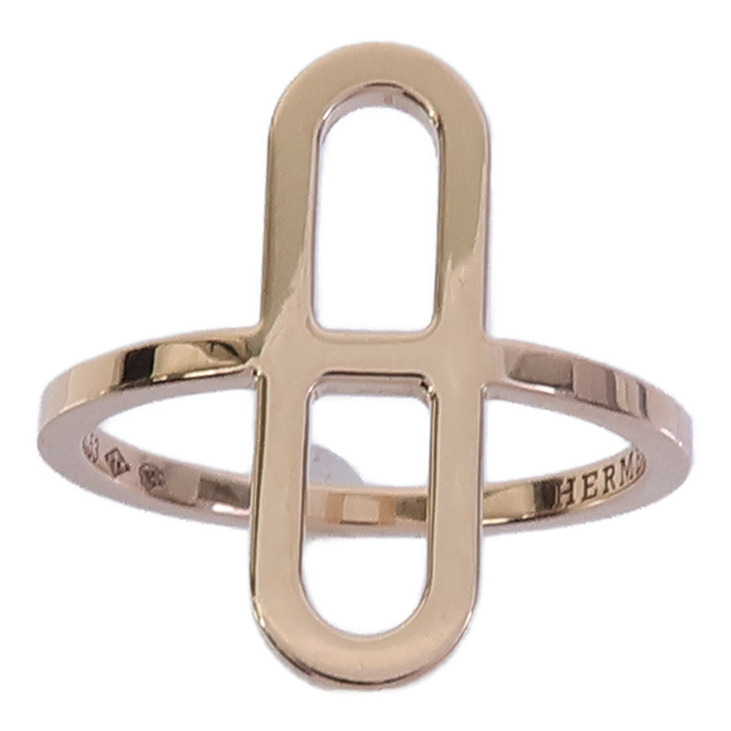 HERMES 18K玫瑰金Chaine D'ancre戒指-1