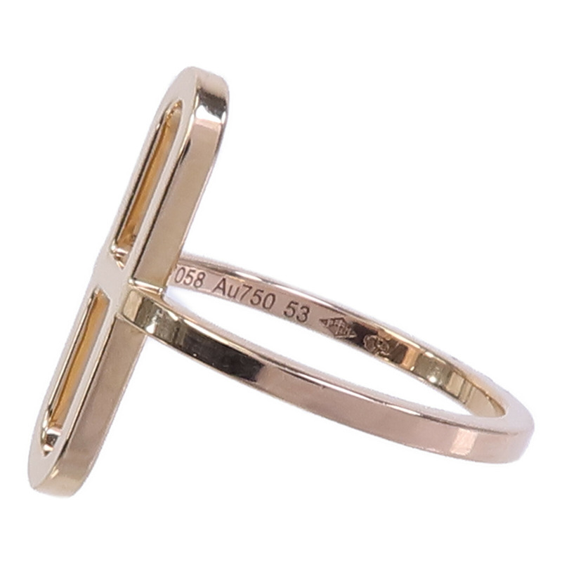 HERMES 18K玫瑰金Chaine D'ancre戒指-2
