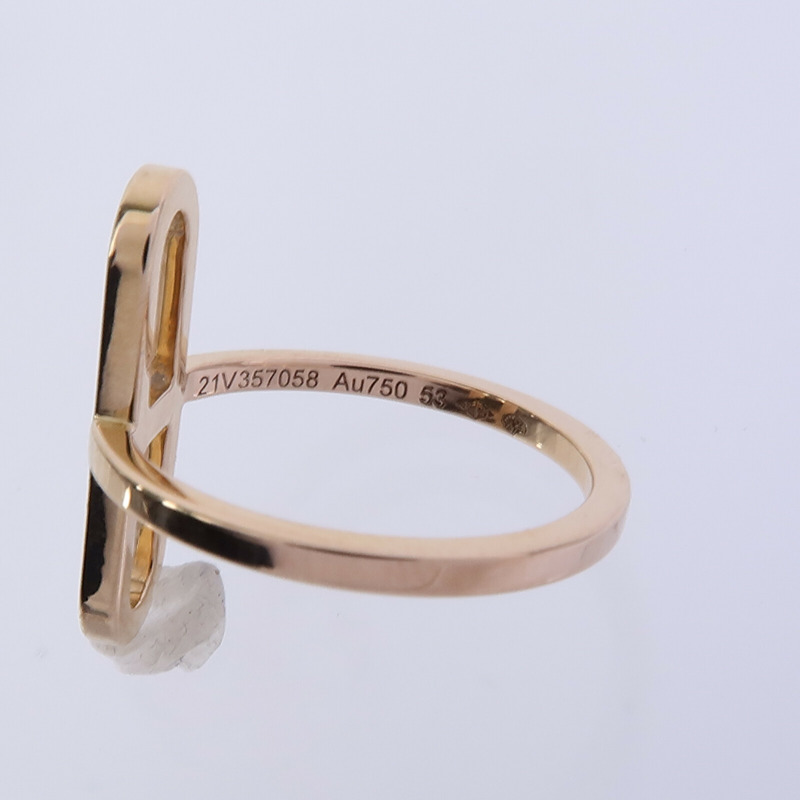 HERMES 18K玫瑰金Chaine D'ancre戒指-5
