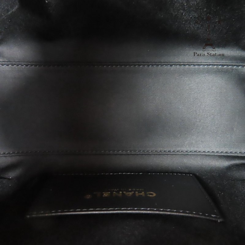 【巴黎站二手名牌專賣店】*現貨*CHANEL 香奈兒 真品* AS5631黑金荔枝雙C Mini Hobo 單肩包 肩背包-3