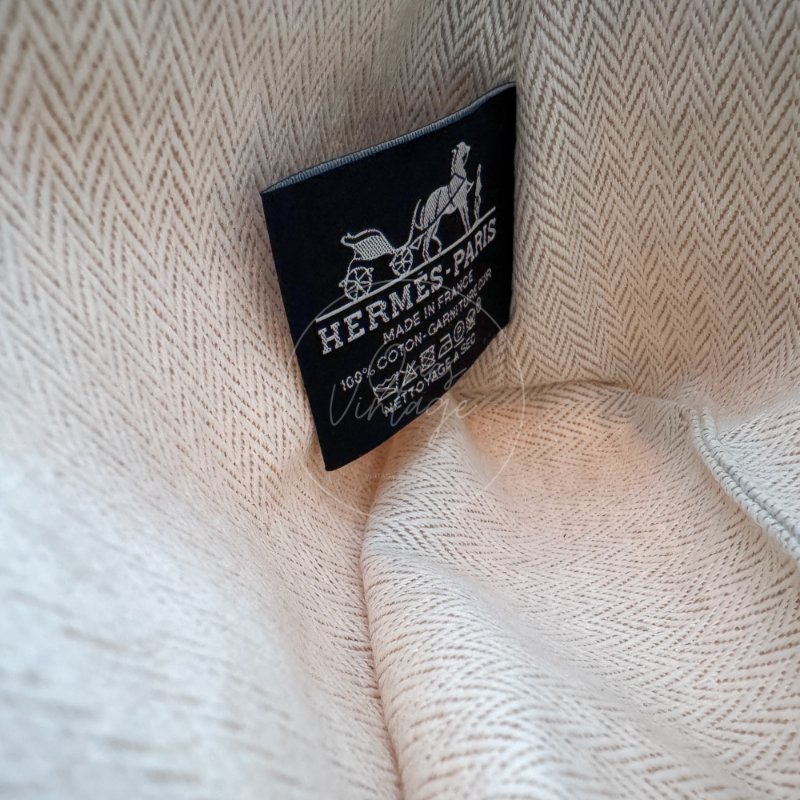 中古Hermès 愛馬仕Bolide Crazy H 刺繡帆布迷你收納包 橙色-21