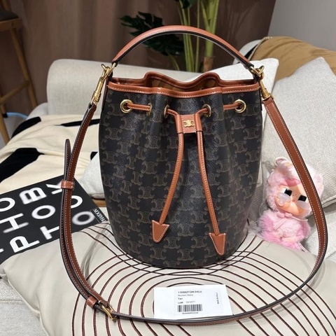 Celine CLARA BAG IN TRIOMPHE bucket